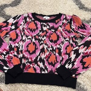 Fate Women's Vibrant Pink and Black Sweater